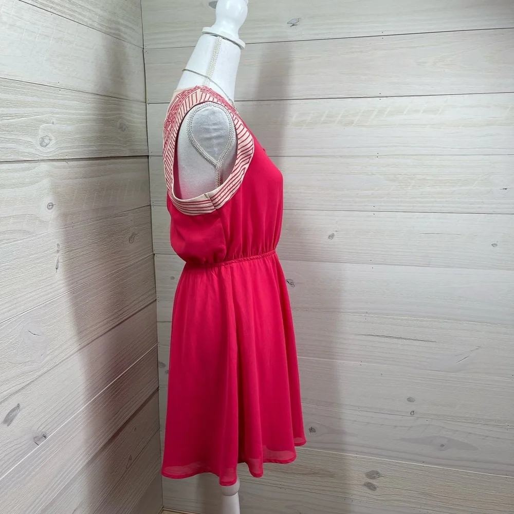 Jealous Tomato Hot Pink Open Back Dress L FREE SHIP - Picture 2 of 5